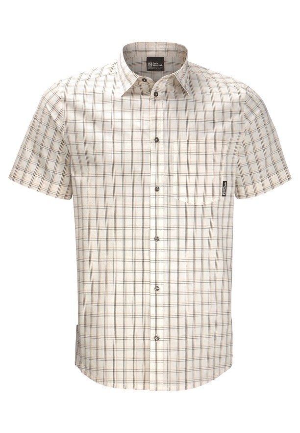 White Men Jack Wolfskin Hot Springs Shirts | 99935531
