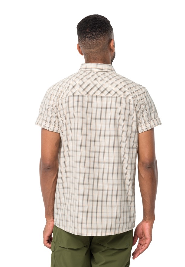 White Men Jack Wolfskin Hot Springs Shirts | 99935531