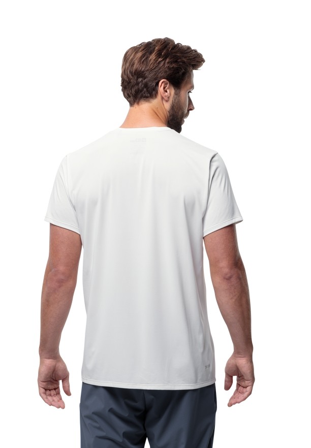 White Men Jack Wolfskin Prelightrail T Shirts | 95981739