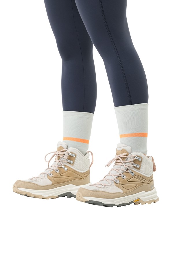 White Women Jack Wolfskin Cyrox Texapore Mid Hiking Shoes | 46174154