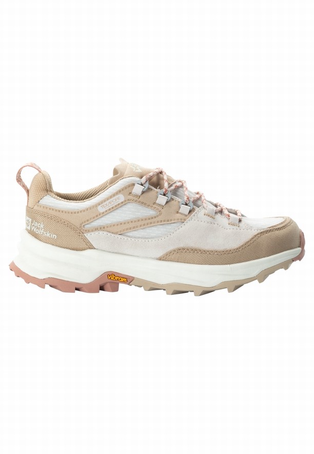 White Women Jack Wolfskin Cyrox Texapore Low Hiking Shoes | 13392299