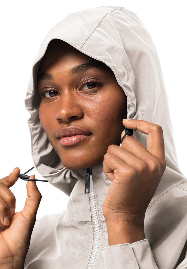 White Women Jack Wolfskin Dakar Rain Coats | 80683049