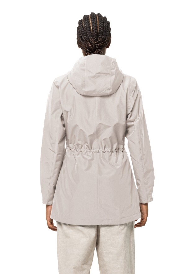 White Women Jack Wolfskin Dakar Rain Coats | 80683049