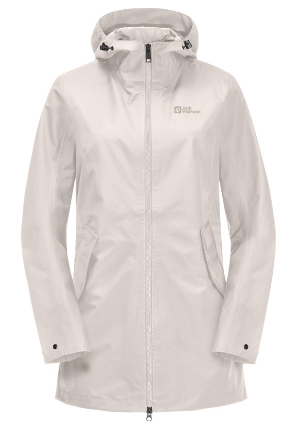 White Women Jack Wolfskin Dakar Rain Coats | 80683049