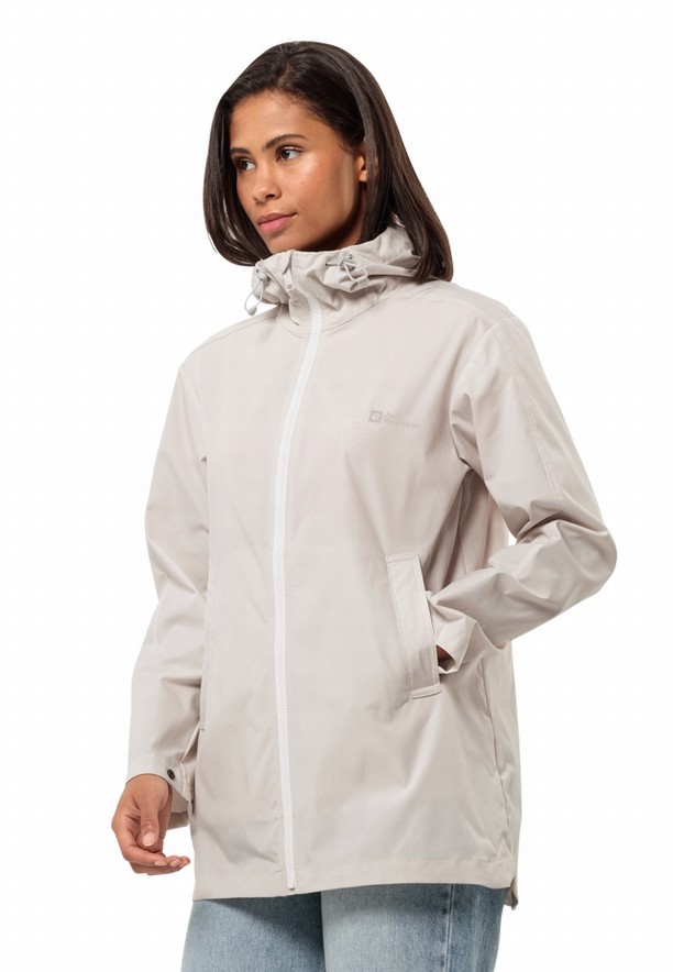 White Women Jack Wolfskin Desert Wind Softshell Jackets | 52653879