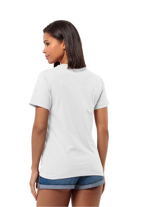 White Women Jack Wolfskin Essential T Shirts | 80617421
