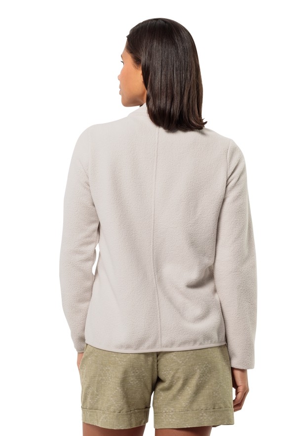 White Women Jack Wolfskin Light Curl Fleece Jackets | 97041650
