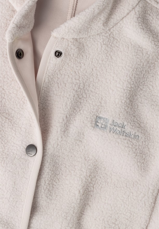 White Women Jack Wolfskin Light Curl Fleece Jackets | 97041650