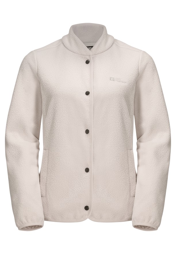 White Women Jack Wolfskin Light Curl Fleece Jackets | 97041650