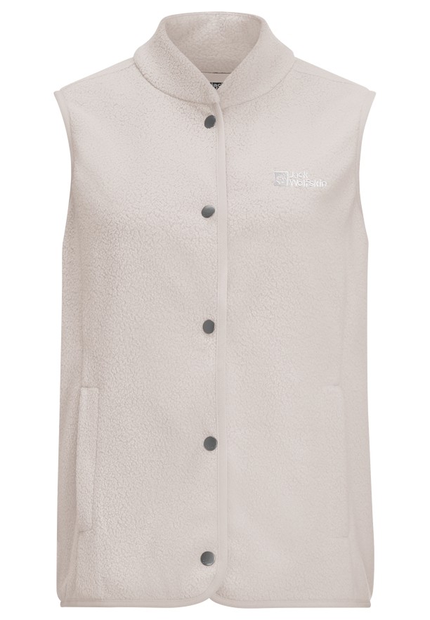 White Women Jack Wolfskin Light Curl Vest | 78423741