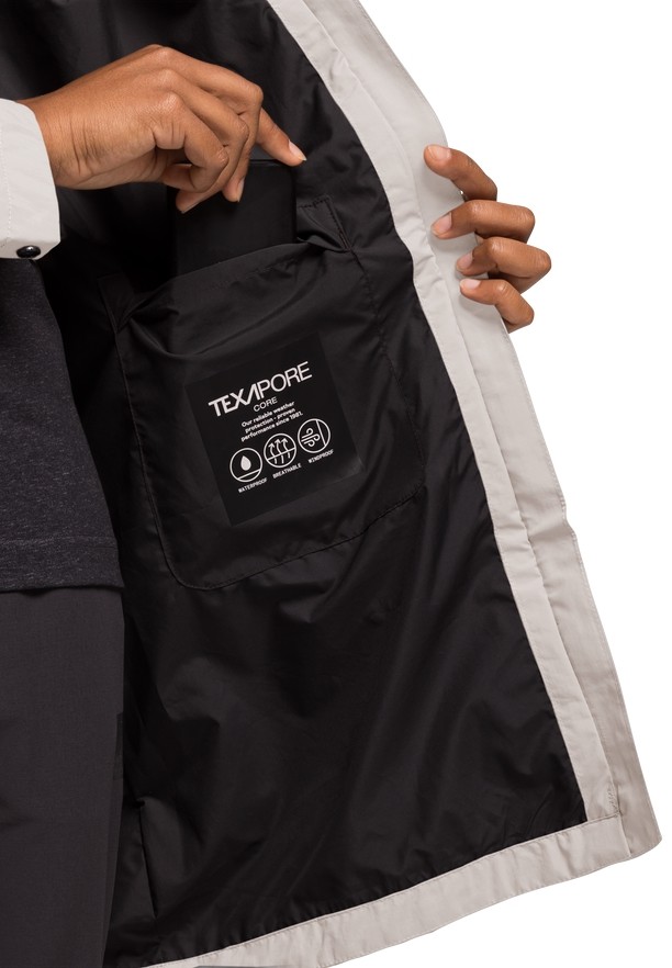 White Women Jack Wolfskin Norden Port Raincoat | 45239877