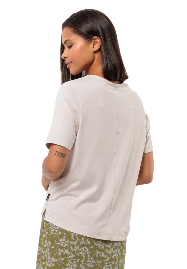 White Women Jack Wolfskin Travel T Shirts | 92303727