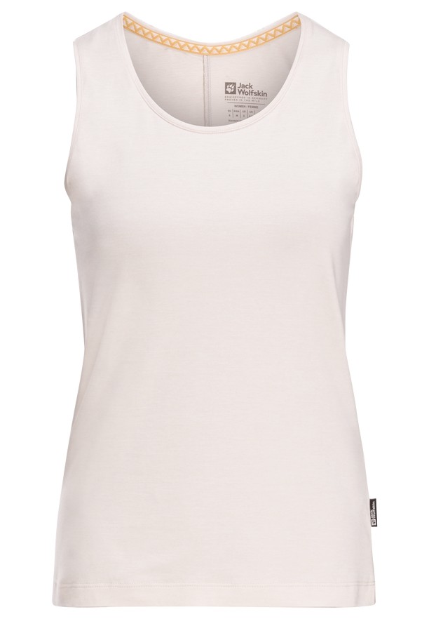 White Women Jack Wolfskin Travel Tank Top | 71302067