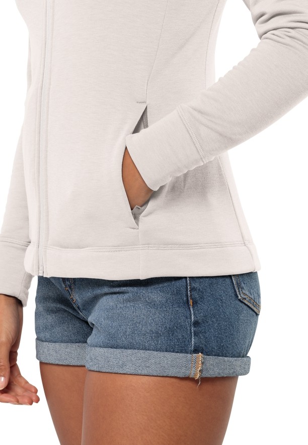 White Women Jack Wolfskin Waldsee Fleece Jackets | 76428411
