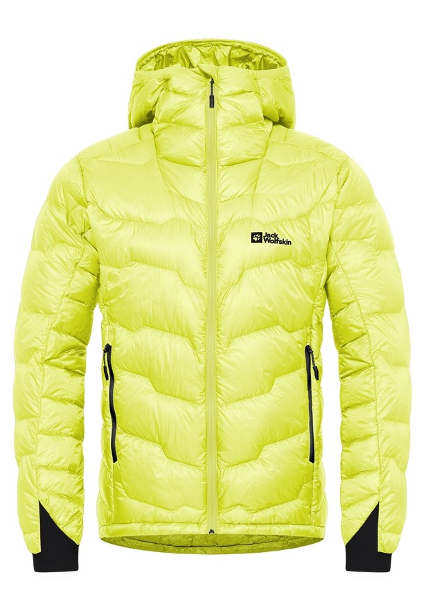 Yellow Men Jack Wolfskin Alpspitze Hoody Down Jackets | 39264329