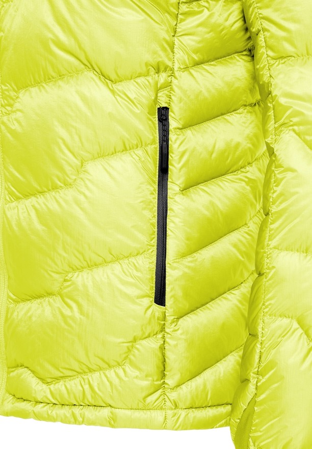 Yellow Men Jack Wolfskin Alpspitze Hoody Down Jackets | 39264329