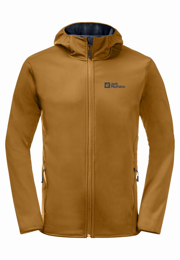 Yellow Men Jack Wolfskin Bornberg Hoody Softshell Jackets | 41515447