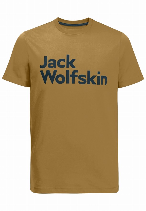 Yellow Men Jack Wolfskin Brand T Shirts | 85437111