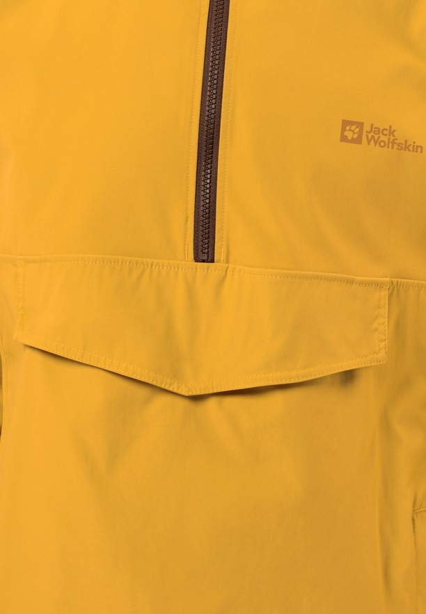 Yellow Men Jack Wolfskin Desert Wind Overhead Jackets | 34356827