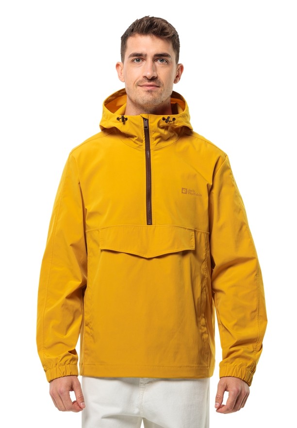 Yellow Men Jack Wolfskin Desert Wind Overhead Jackets | 34356827