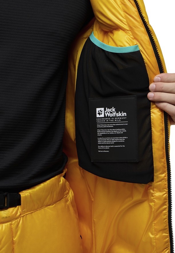 Yellow Men Jack Wolfskin Expdn Down Jackets | 93194911