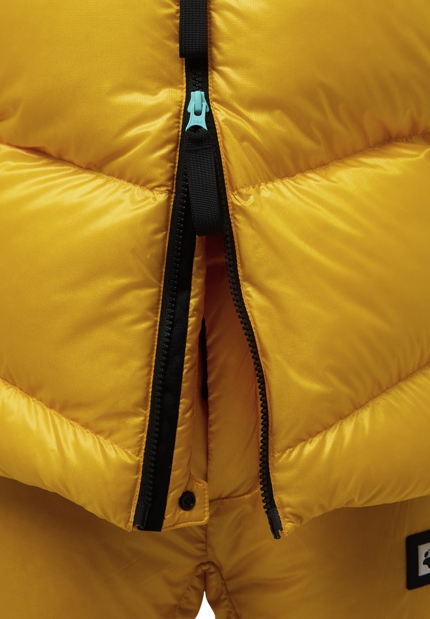 Yellow Men Jack Wolfskin Expdn Down Jackets | 93194911