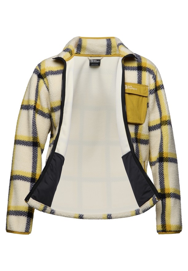 Yellow Men Jack Wolfskin Felslicht Check Fleece Jackets | 16790829