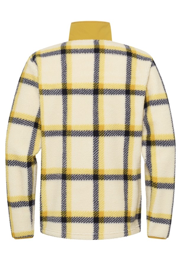 Yellow Men Jack Wolfskin Felslicht Check Fleece Jackets | 16790829