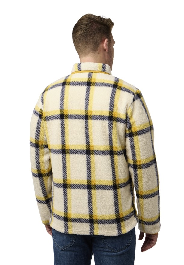 Yellow Men Jack Wolfskin Felslicht Check Fleece Jackets | 16790829