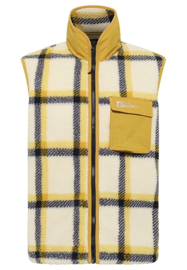 Yellow Men Jack Wolfskin Felslicht Check Vest | 63907344