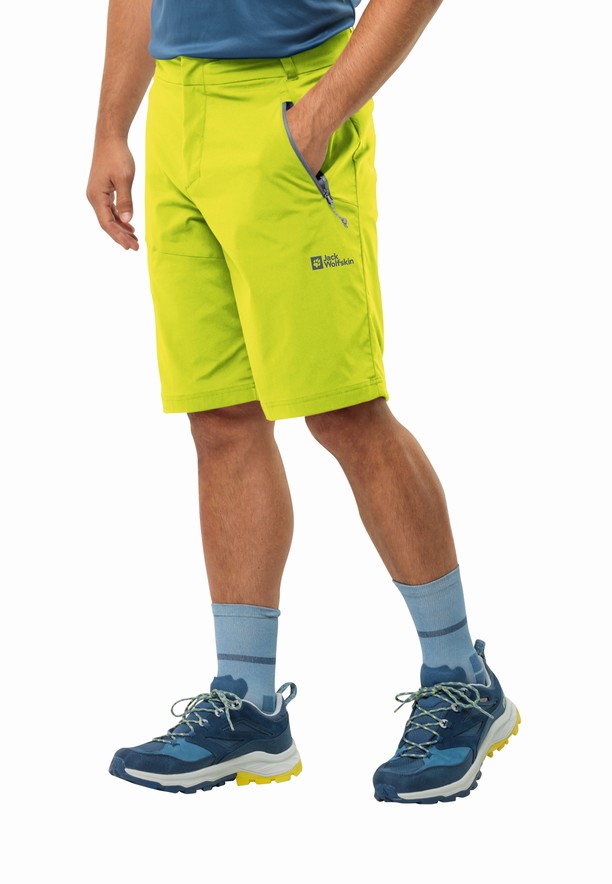 Yellow Men Jack Wolfskin Glastal Shorts | 52925130