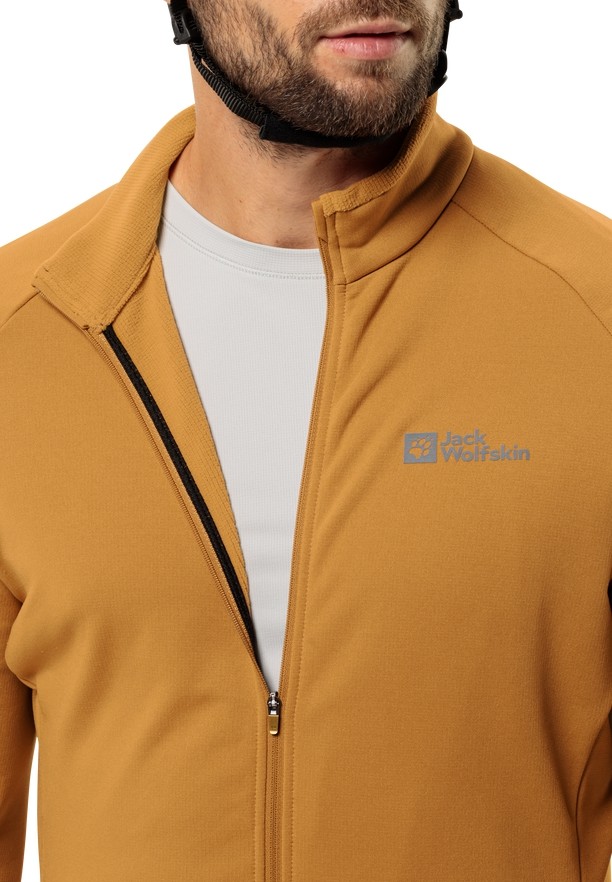 Yellow Men Jack Wolfskin Gravex Thermo Fz Fleece Jackets | 72188581