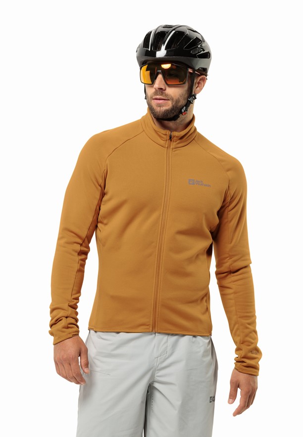 Yellow Men Jack Wolfskin Gravex Thermo Fz Fleece Jackets | 72188581
