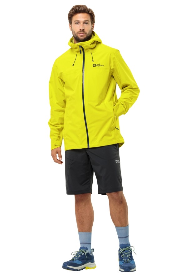 Yellow Men Jack Wolfskin Highest Peak 3l Rain Jackets | 21751469