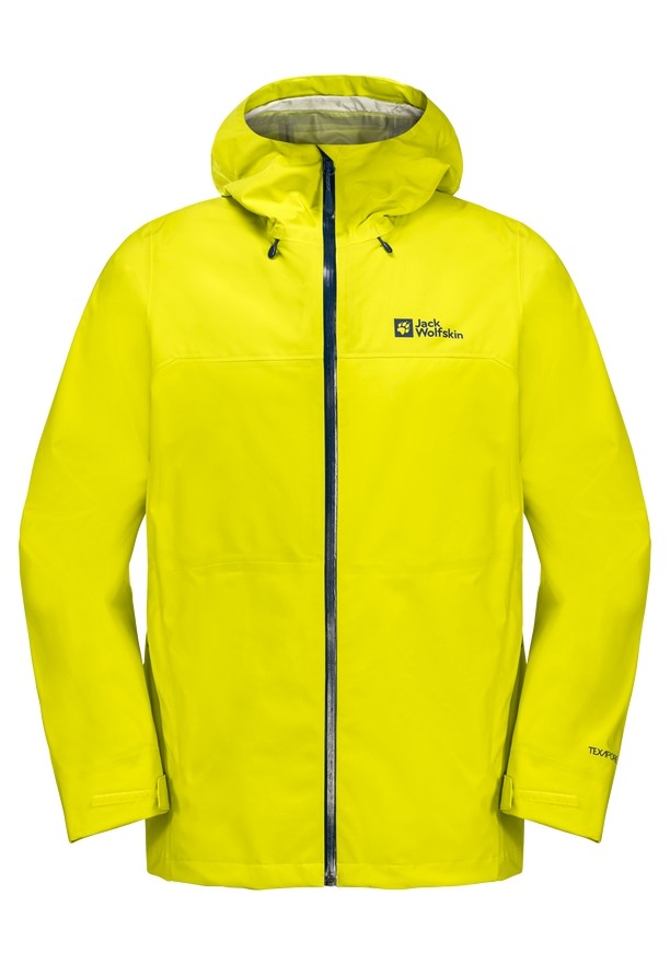 Yellow Men Jack Wolfskin Highest Peak 3l Rain Jackets | 21751469