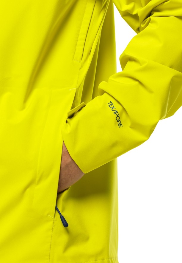Yellow Men Jack Wolfskin Highest Peak 3l Rain Jackets | 21751469