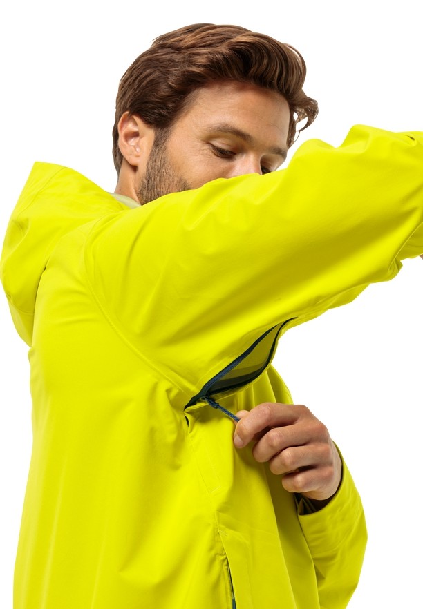 Yellow Men Jack Wolfskin Highest Peak 3l Rain Jackets | 21751469