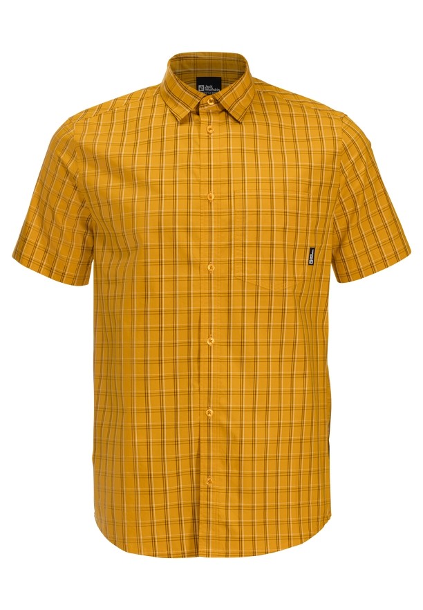 Yellow Men Jack Wolfskin Hot Springs Shirts | 80172735