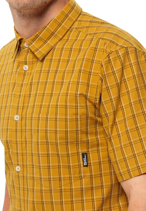 Yellow Men Jack Wolfskin Hot Springs Shirts | 80172735