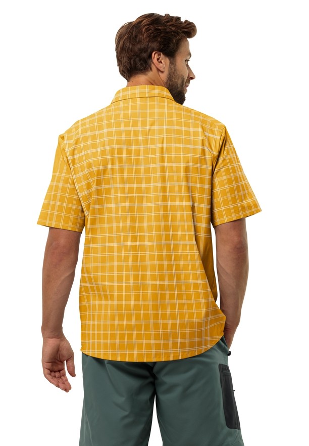 Yellow Men Jack Wolfskin Norbo S/s Shirts | 78177461