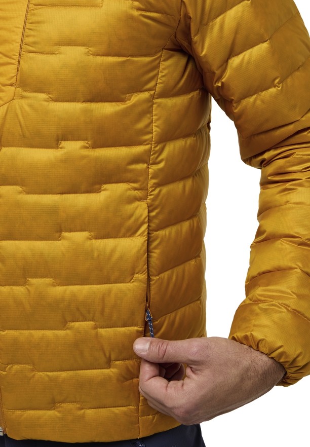 Yellow Men Jack Wolfskin Passamani Down Jackets | 84040703