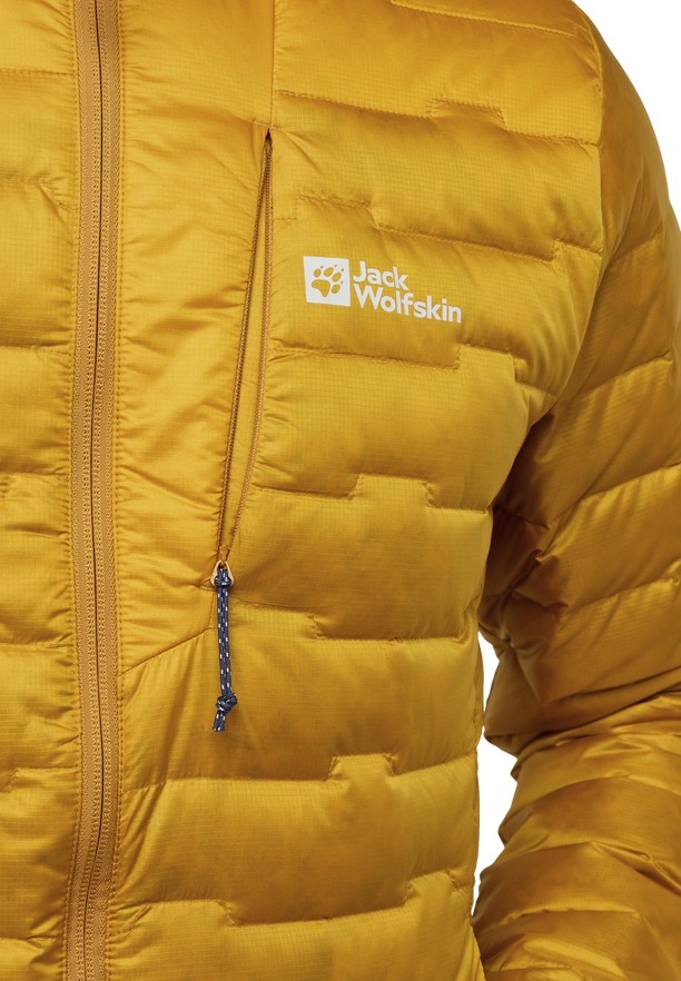 Yellow Men Jack Wolfskin Passamani Down Jackets | 84040703
