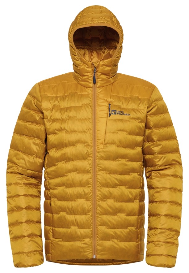 Yellow Men Jack Wolfskin Passamani Hoody Down Jackets | 10146659