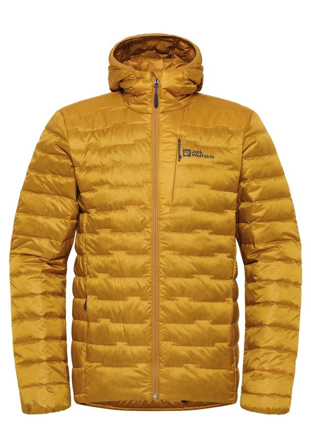 Yellow Men Jack Wolfskin Passamani Hoody Down Jackets | 10146659