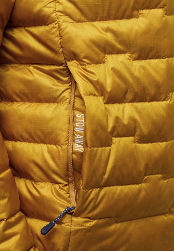 Yellow Men Jack Wolfskin Passamani Hoody Down Jackets | 10146659