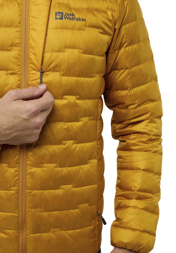 Yellow Men Jack Wolfskin Passamani Hoody Down Jackets | 10146659
