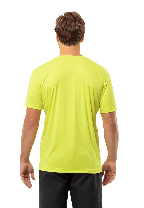 Yellow Men Jack Wolfskin Peak Graphic T Shirts | 89786848