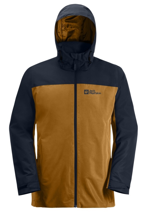 Yellow Men Jack Wolfskin Taubenberg 3in1 Jackets | 73201684