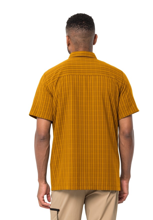 Yellow Men Jack Wolfskin Thompson Shirts | 94371988