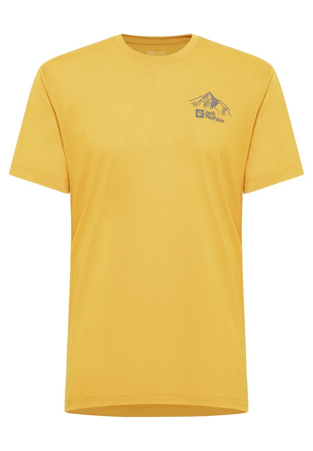Yellow Men Jack Wolfskin Vonnan Graphic T Shirts | 28976066